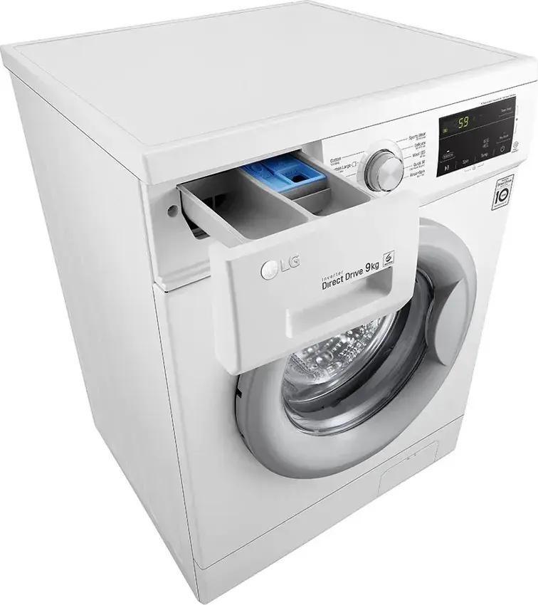 9kg white steam inverter horizontal drum washing machine FB1209S6W