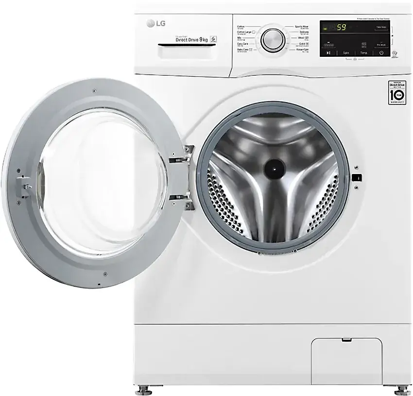 9kg white steam inverter horizontal drum washing machine FB1209S6W